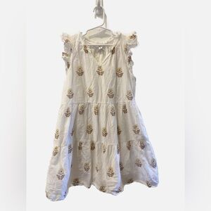 A loves A - Ivory Floral Kids Dress - Size M (8-10)